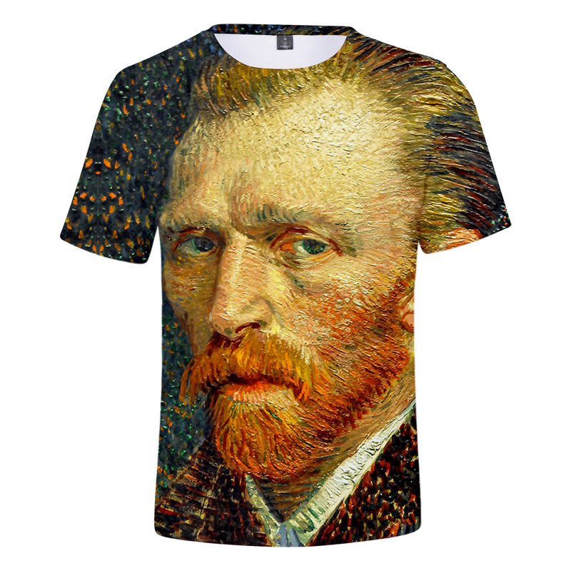 Van Gogh – T-shirt manches courtes pour homme et femme, Streetwear, décontracté, à la mode, avec impression 3D