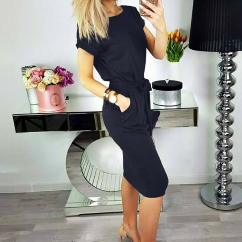 Women Summer Mini Dress Sleeveless Casual Swing Shirt Dresses Office Lady Female 2019 Loose Holiday Beach Cover up#N