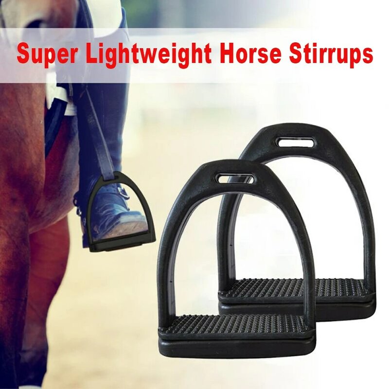 2ชิ้น2ขนาดทนทานขี่ม้า Stirrups สำหรับ Horse Rider น้ำหนักเบากว้าง Track Anti Slip ขี่ม้าเด็กผู้ใหญ่ม