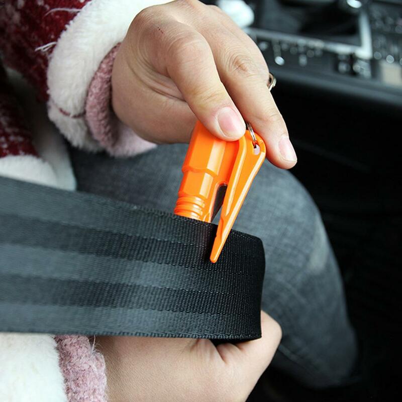 1pcs Car Window Breaker Mini Three-in-one Solid Hammer Escape Portable Key Ring Self-defense Spike Cone Emergency Escape Tool