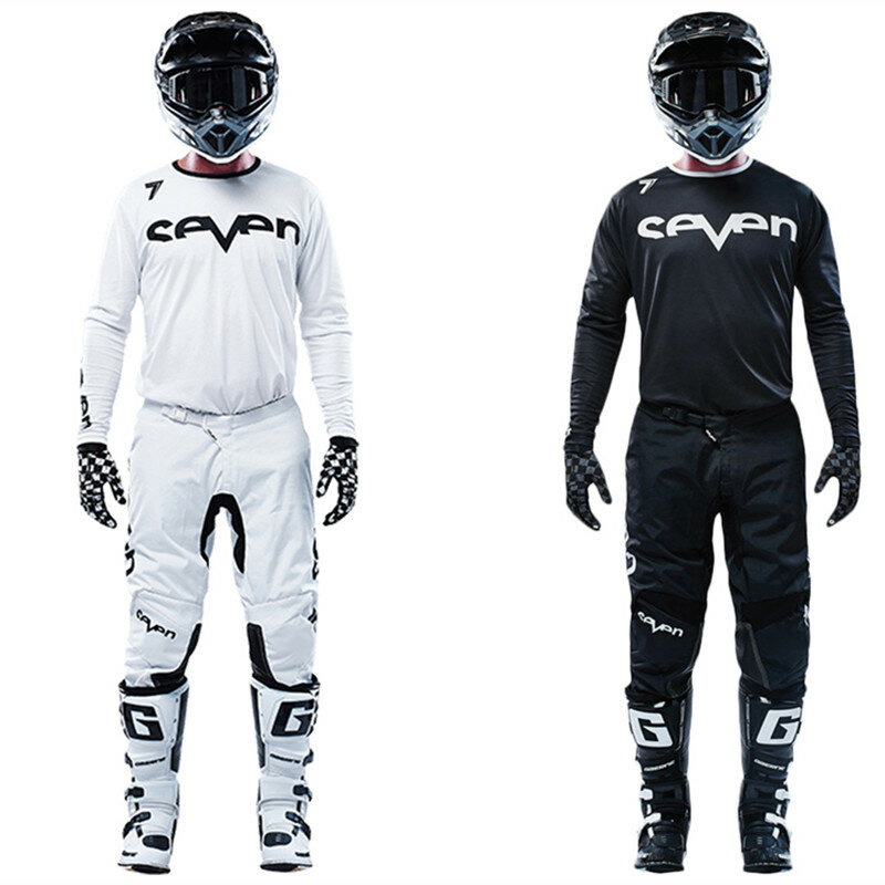 Nieuwe Zwarte Zeven Mx Bijlage Mx Gear Set Top Motocross Kit Motorfiets Jersey En Broek Atv Jersey Set