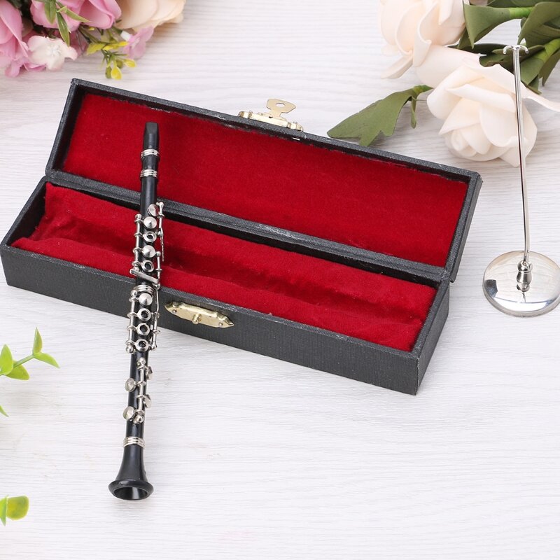 Clarinete modelo instrumento musical exibição miniatura casa decoração presente 13.5/16/19cm