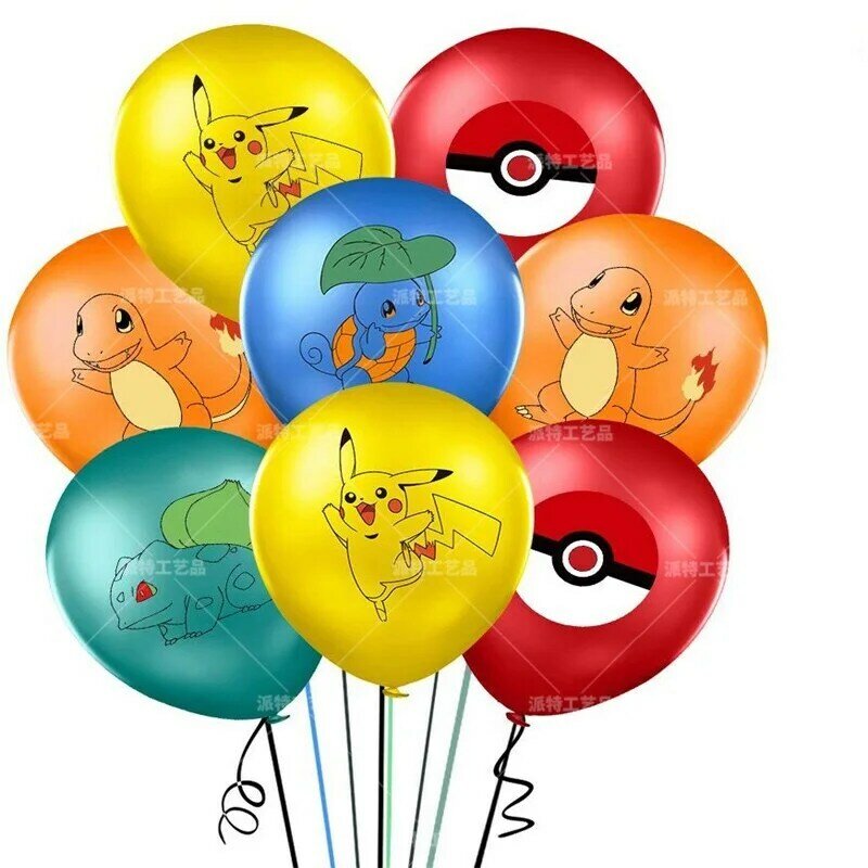 Pokemon Pikachu Verjaardagsfeestje Decoratie Squirtle Bulbasaur Charmander Vulpix Eevee Thema Servies Plaat Cup Cake Topper Speelgoed