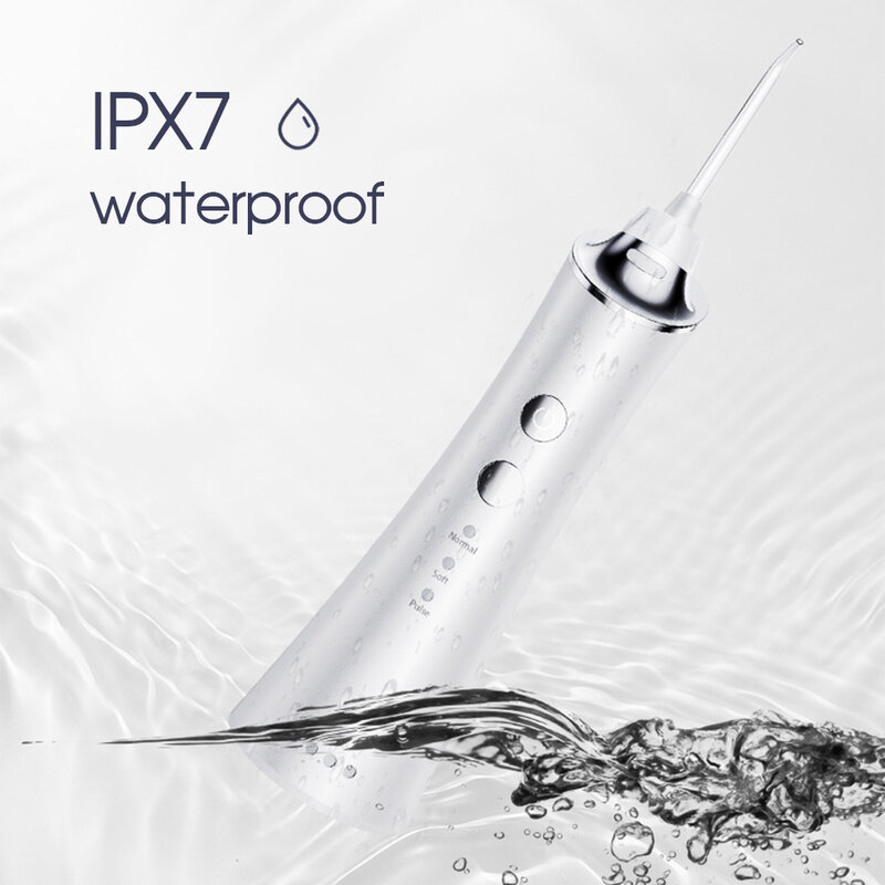 Boi irrigatore orale siringa acqua Flosser dente elettrico portatile getto d'acqua dentale USB ricaricabile 150ML IPX7 detergente per denti