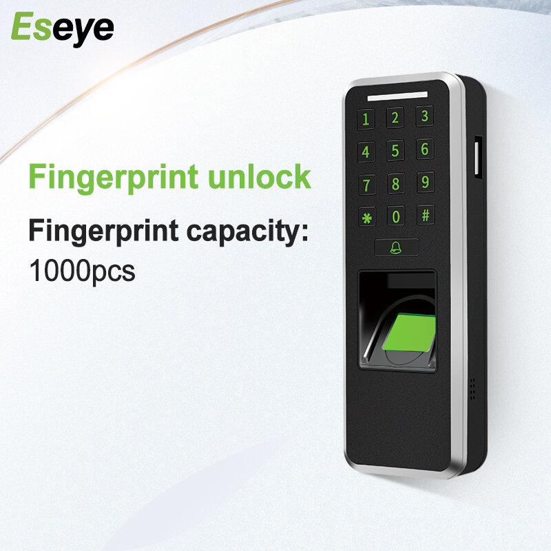 Eseye指紋アクセス制御パスワードキーパッドrfidドアアクセス制御システムキットスタンドアロン機器digitalsドアロック
