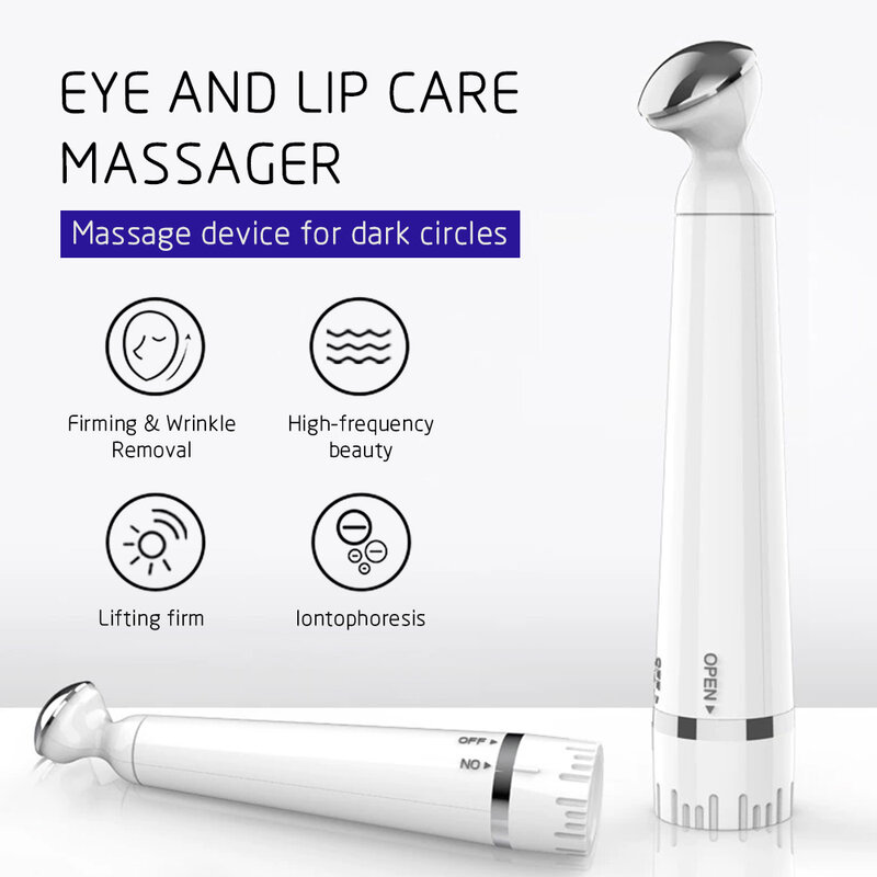 Mini Getaran Listrik Eye Massager Anti Penuaan Kerut Gelap Lingkaran Pena Removal Peremajaan Kecantikan Perawatan Portable Pen