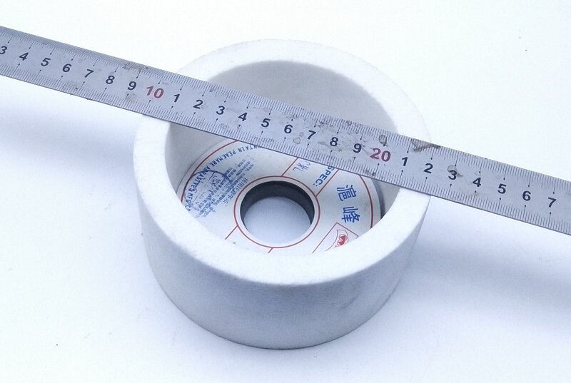 Novo rebolo de cerâmica tipo copo de alundum 125*63*32mm para aço endurecido, engrenagens, talheres, etc.