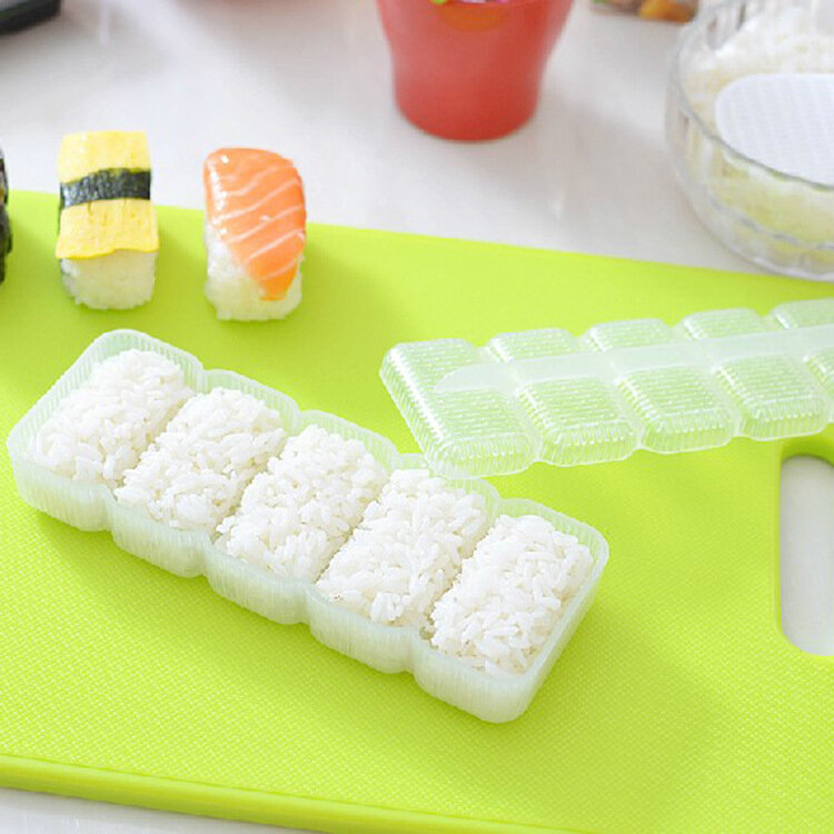 Sushi Tool 5 Grid Sushi Mold Cleaning Sushi Roll Curtain Porphyra Rice Dumpling Pressing Mold