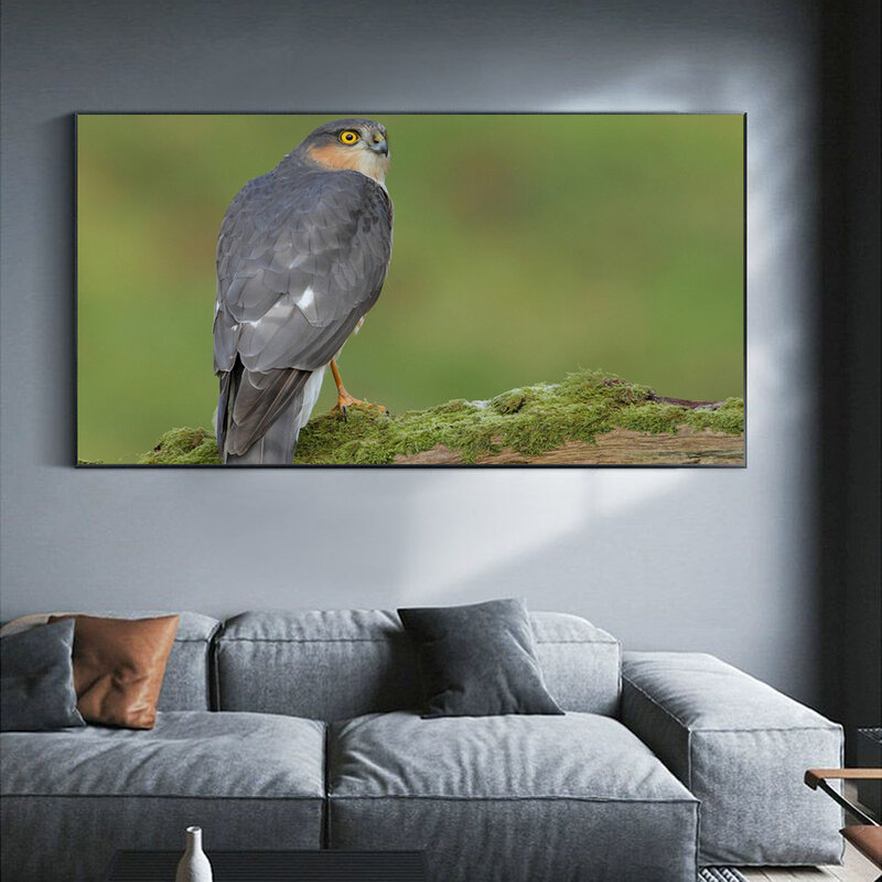 Pintura al óleo de Animal con diseño de águila y tres águilas, lienzo artístico para pintura de oficina, sala de estar, pasillo, decoración del hogar, mural