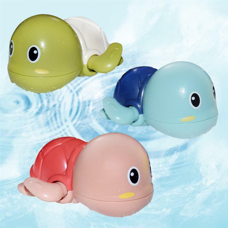 Cute Cartoon zwierząt żółw skończyć zabawki dla dzieci wodne zabawki niemowlę pływać żółw łańcuch nakręcana zabawka dla chłopca dziewczyna prezent