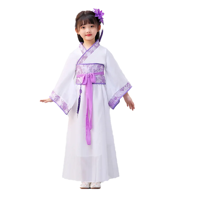 Vestido chino tradicional para niña, traje de baile de Año Nuevo, Cheongsam Hanfu bordado, para fiesta de Fénix