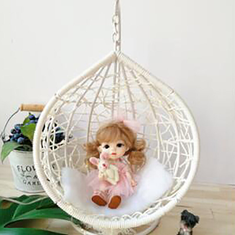 Bybrana Fashion White 1/6 1/8 1/12 Bjd Doll Hanging Basket