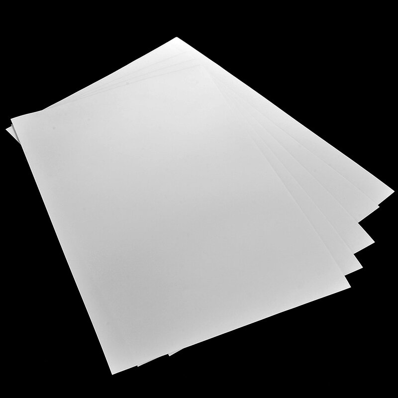 Papel de transferencia con tobogán de agua de inyección de tinta, Blanco claro, tamaño A4, papel para calcomanías de agua, herramienta de patrón de ropa DIY, 5 uds.