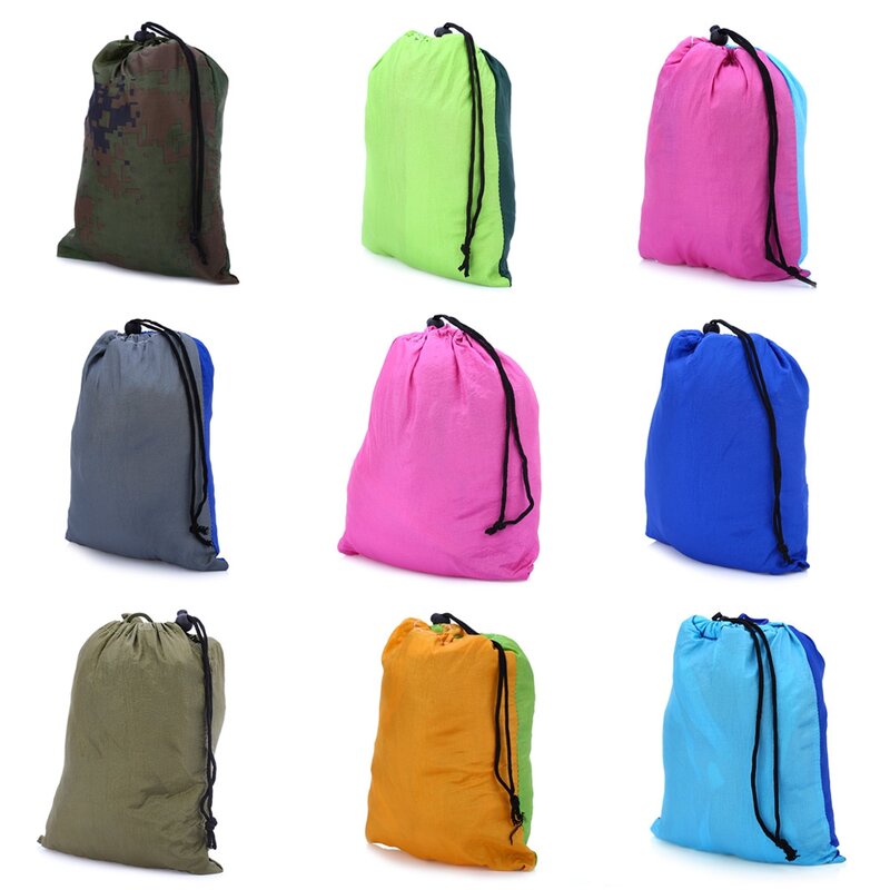 Mode Handliche Hängematte Einzel Person Tragbare Parachute Stoff Moskito Net Hängematte Für Indoor Outdoor Camping Geschenk Pack