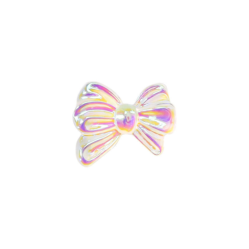 10 sztuk Bowknots Nail dekoracje artystyczne Aurora Ice Through Symphony Crystal naklejka do paznokci akcesoria śliczne paznokci żywica DIY dekory