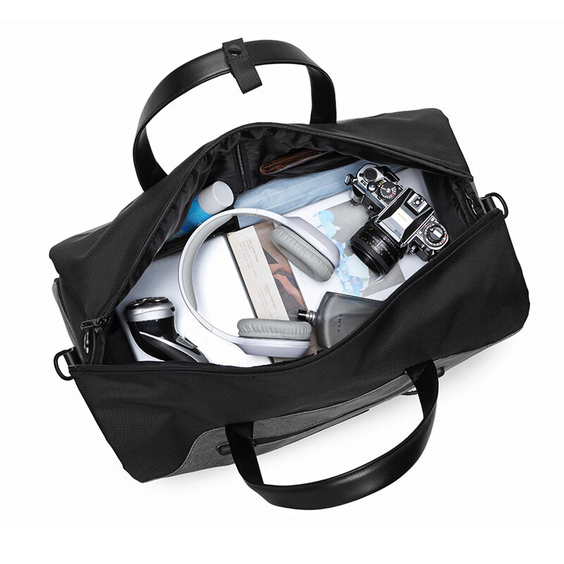 OZUKO-bolsa de viaje multifunción para hombre, bolso de equipaje de gran capacidad, resistente al agua, para viaje, zapatos de bolsillo