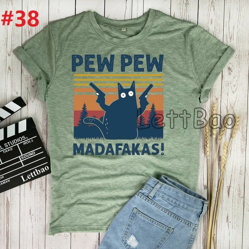 Футболка Pew Madafakas женская, уличная одежда, хлопковая винтажная рубашка, одежда в стиле Харадзюку, на лето