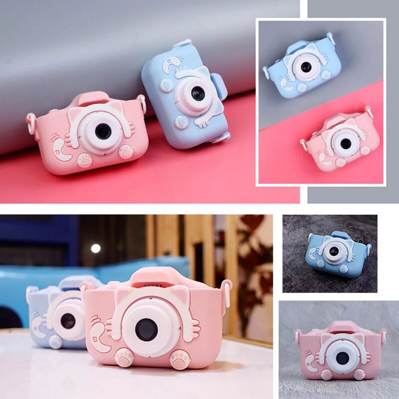 Mini cámara HD de juguete para niños, videocámara Digital de 2 pulgadas con pantalla HD, grabación temporizada, cámara deportiva Dual, 32GB