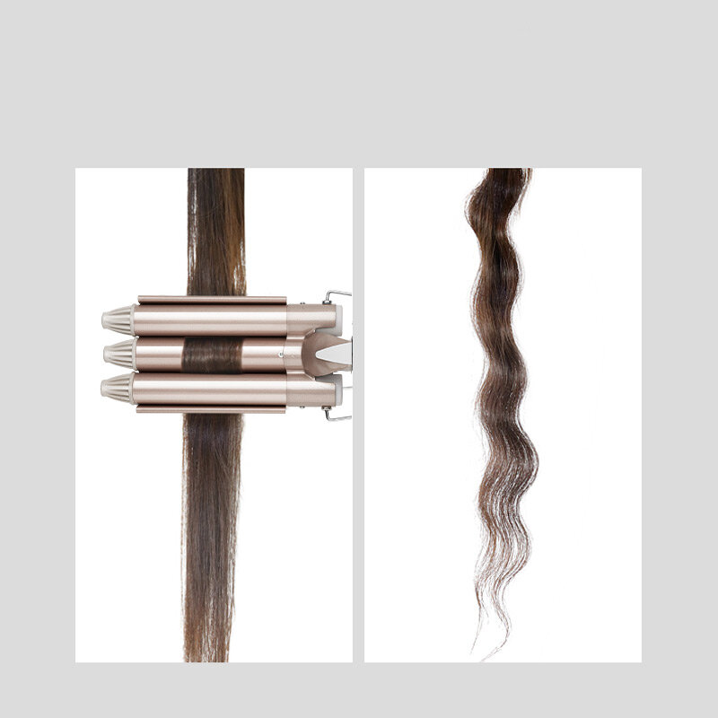 Ferro arricciacapelli nuovo ferro arricciacapelli elettrico pigro frittata a tre tubi ferro arricciacapelli strumento per arricciare stabile a lunga durata