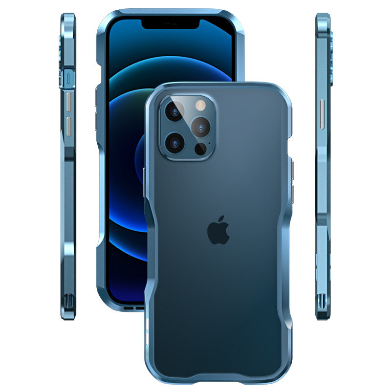 Paraurti in metallo originale per iPhone 12 11 Pro X XS Max XR 8 7 PLUS SE 2020  custodia custodia protettiva in alluminio per Iphone 12 MINI Fashion Shell