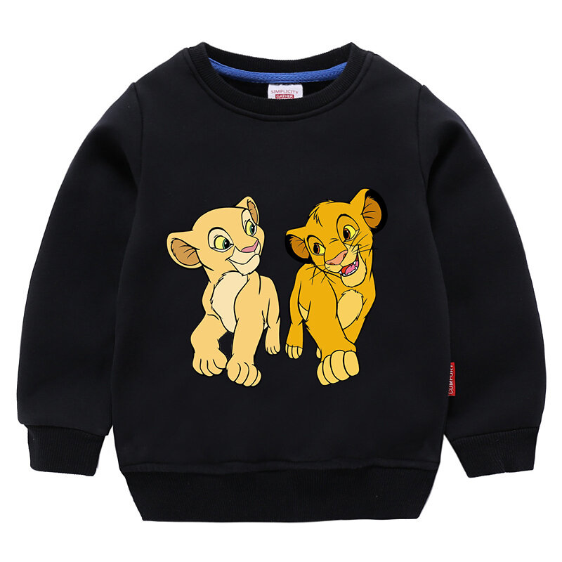 Осень 2020, детская одежда, одежда для косплея для мальчиков и девочек с рисунком короля льва, свитшоты с длинным рукавом, футболка, наряды, топ...