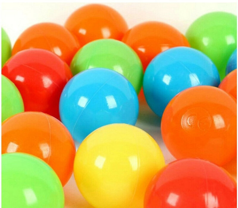 Lot de 10 balles colorées de 5.5cm en plastique souple pour bébé, balle de natation, jouet de fosse, de piscine