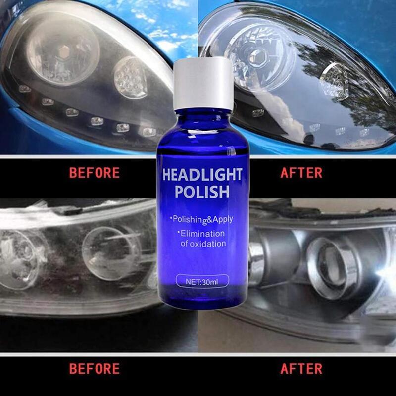 Новый 30 мл автомобильный налобный фонарь лампа для восстановления царапин полировка ремонт жидкость набор инструментов светильник очисти...
