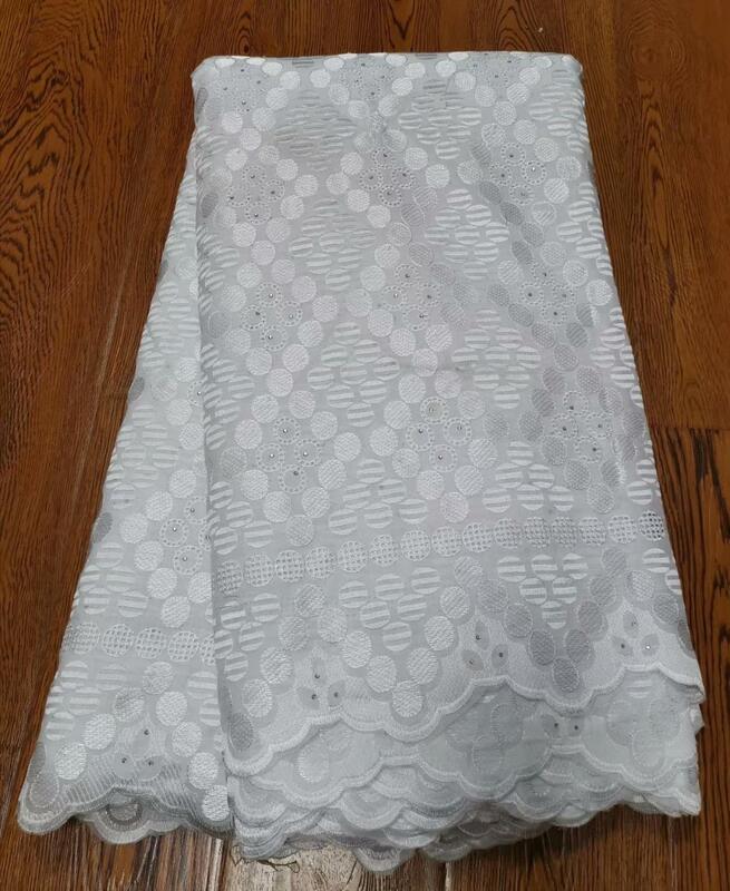 Wysokiej jakości francuski koronki tkaniny czysty biały afrykański nigeryjski tiul haftowany materiał koronkowy z koralików/kamieni do sukni ślubnej