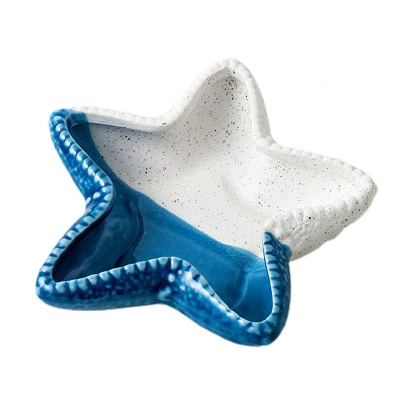 Ceramic Storage Shell Shape Multi-color Starfish Decorative Shell Ceramic Storage for Key