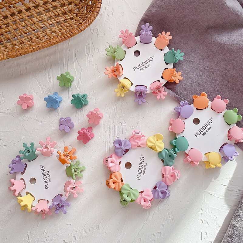 10 pz/lotto bella neonata Mini fiori artigli per capelli clip per