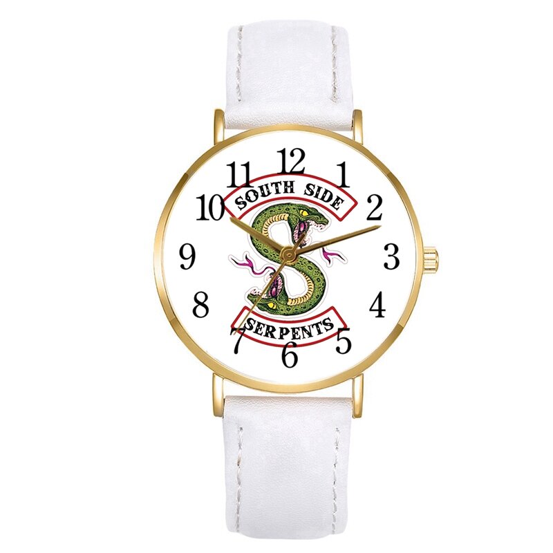 South Side Serpientes skórzany pasek zegarka kobiet mody marki dla kobiet na rękę
