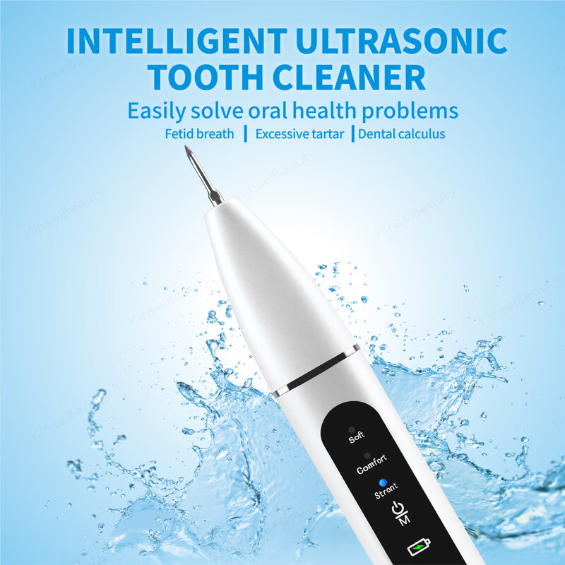 Ultradźwiękowy skaler dentystyczny kamień nazębny Remover Dental skalowanie narzędzia przenośne elektryczne skaler zębów inteligentny ekran do czyszczenia zębów