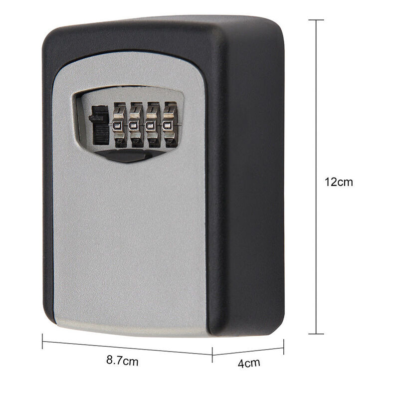 Caja de Seguridad con combinación de 4 dígitos, candado de seguridad para llaves montado en la pared, almacenamiento de llaves duradero, de alta seguridad para exteriores