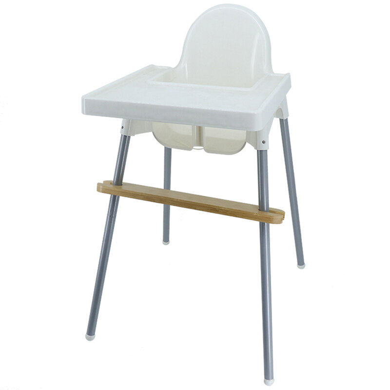 2021 새로운 아기 발판 천연 대나무 아기 높은 의자 발 받침대 고무 링, 높은 의자 발판