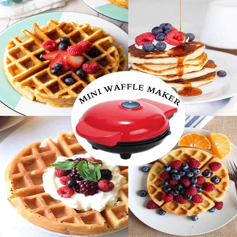 Mini waffles waffles adequado para biscoitos de panqueca pessoal ovos waffles muffins almoço lanches
