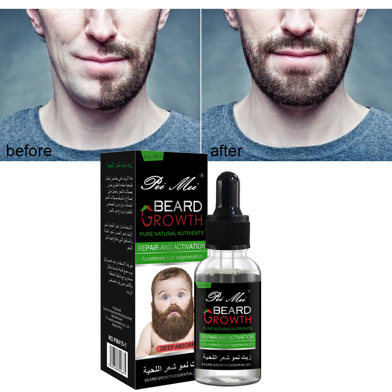 男性のための自然なあごひげ注射器,髪とあごひげのための美容液,より長く長く長く,栄養補給のためのケアキット