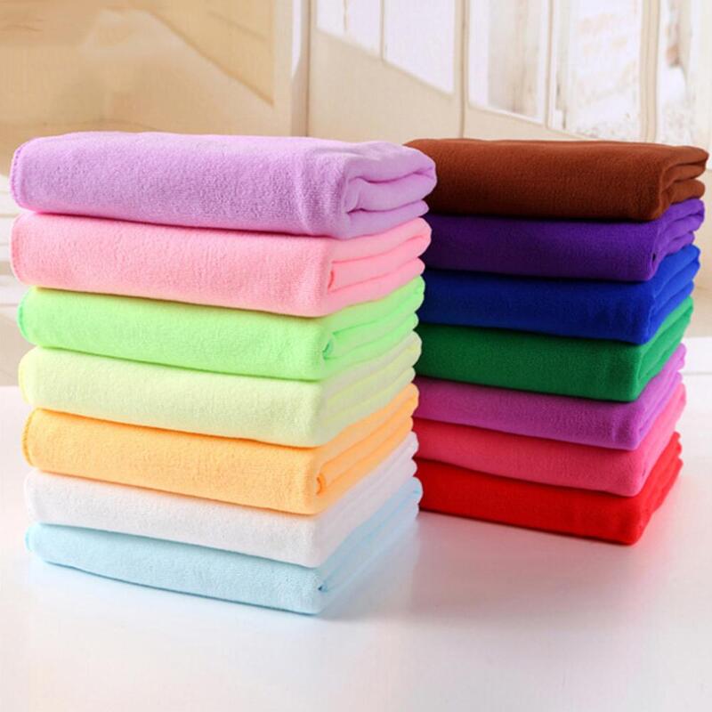 Toalha de microfibra de secagem rápida, toalha de algodão macio para lavagem de carro, toalhas de secagem limpas, toalhas absorventes de cor sólida, toalha de mão de secagem rápida