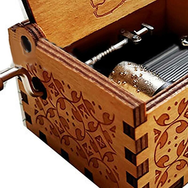 Portable Classic Santa Claus Wooden Music Box Art Craft Table Decor Collection