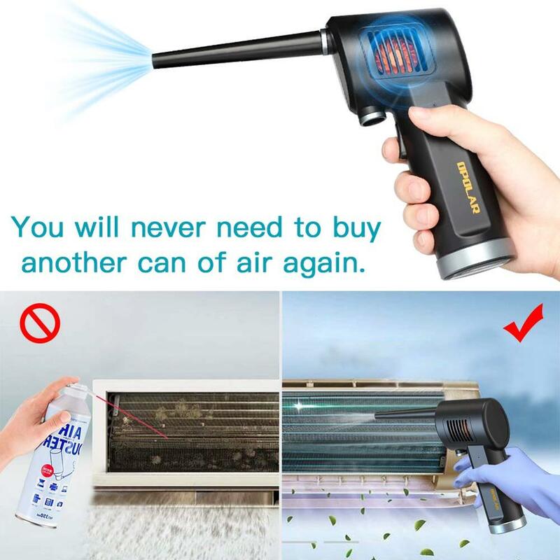 Cordless Air Duster, Electric Air Can, Replacement for Compressed Air Can & Spray Duster, Can of Air for Computer Cleaning