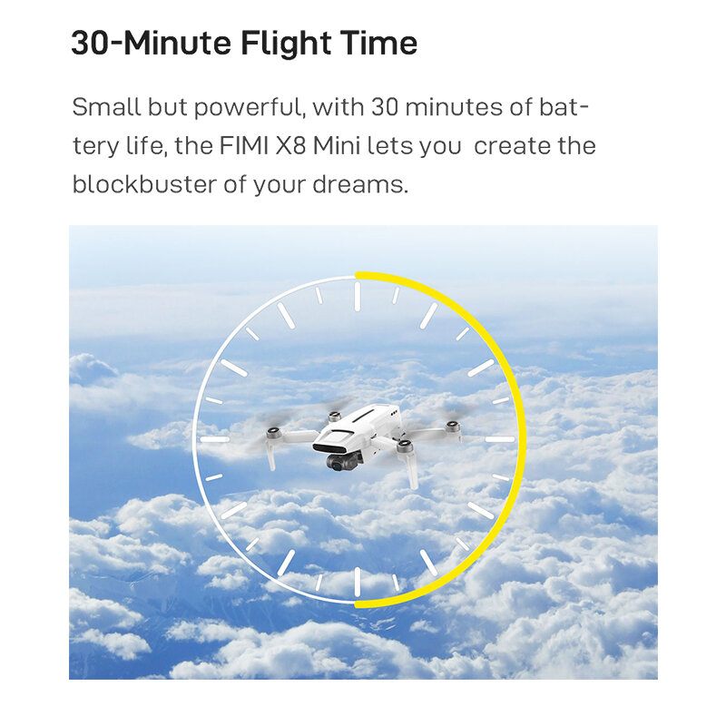 FIMI X8 Mini Drone GPS 250g classe droni 8km 3 assi giunto cardanico con 4K HDR Camera professionale mini drone pieghevole RC Quadcopter