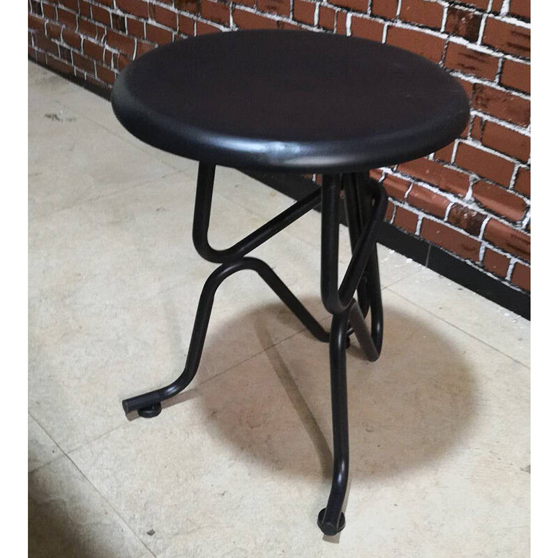 Nowy kreatywny ludzki kształt składany okrągły żelazny stołek czarny moda kreatywny dom salon wypoczynek stołek barowy
