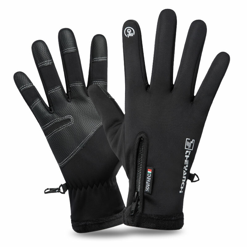 Cold-proof Waterproof Winter Gloves Men Cycling Motorcycle Sports Gloves Women Fluff Warm Ski Bicycle Warm Touch screen Gloves