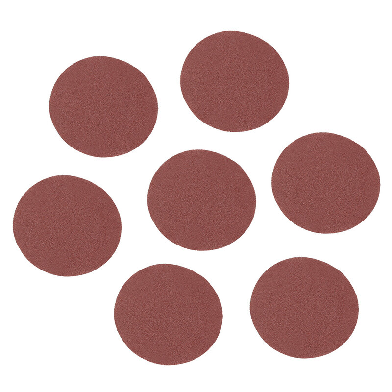 60PCS 2-Polegada Forma Redonda Red Discos de Lixa 100 240 600 800 1000 2000 # Grit Areia Papéis lixa 8 Buraco Pad Lixadeira Polimento