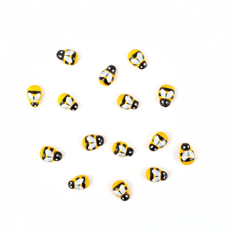 100 искусственная пчела, деревянное мини-украшение «сделай сам» для скрапбукинга, Пасхи, домашний Настенный декор, украшения для дня рождения, деревянные пчелы