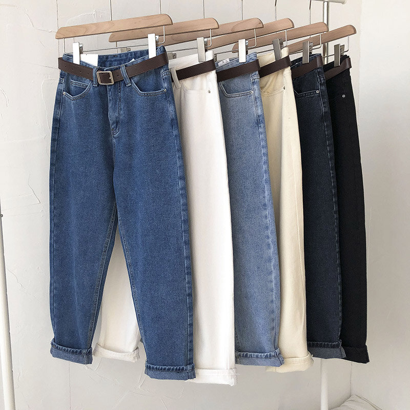 ZHISILAO Straight Jeans Women Plus Size Vintage Boyfriend Streetwear ...