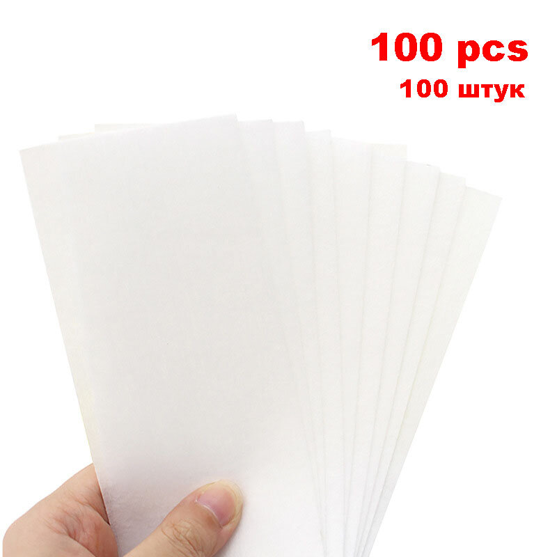 Rollos de papel de cera no tejido para depilación, rollo de tiras de papel de cera Unisex, 100 Uds.