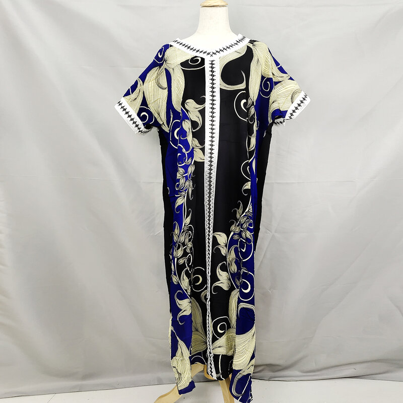 Африканская одежда, женское летнее платье макси с коротким рукавом, Африканский женский шарф с принтом, Abaya Boubou Africaine Femme Vestidos