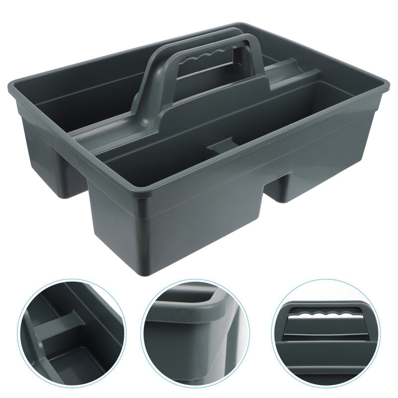 1 Pc Cleaning Tool Storage Case 3-Compartiment 3-Compartiment Met Handvat