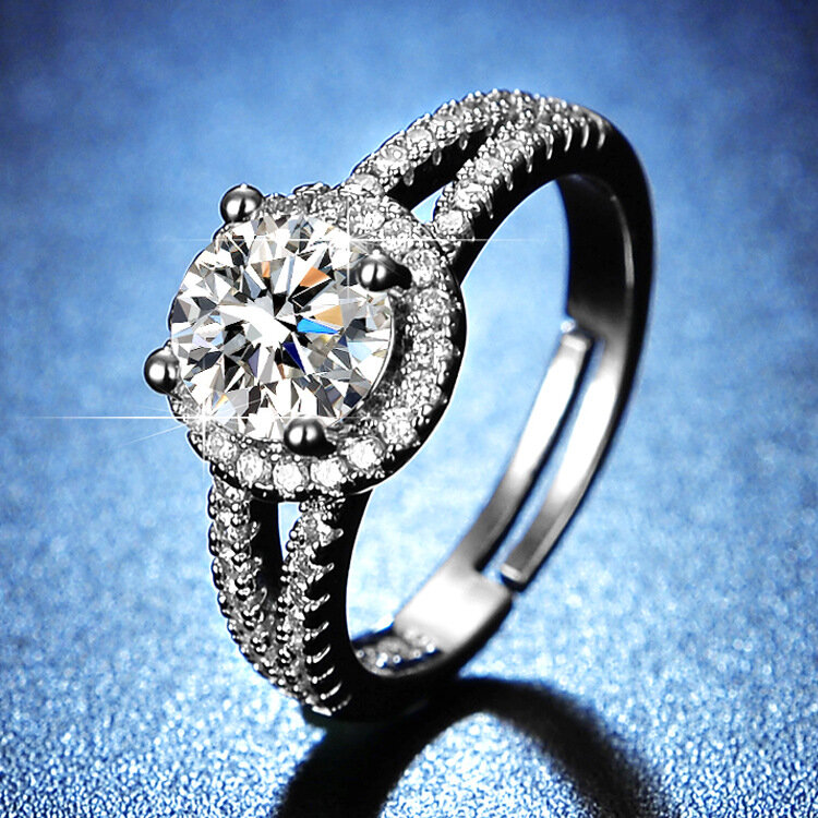 SODROV srebro pierścionki kobiety biżuteria regulowany pierścionek zaręczynowy obrączka