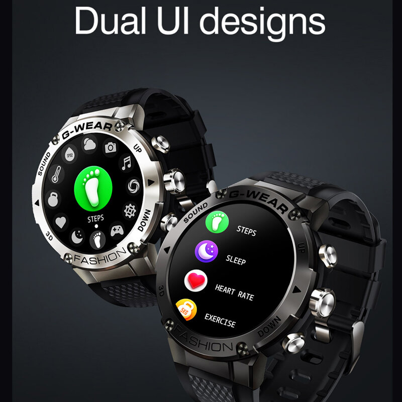 Rollstimi สมาร์ทนาฬิกาผู้ชายบลูทูธ Call IP68กันน้ำกีฬา Heart Rate Monitor Smartwatch Full Touch Screen สำหรับ IOS Android